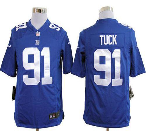 Jerseys Factory Cheap Nike Giants #91 Justin Tuck Royal Blue Tea