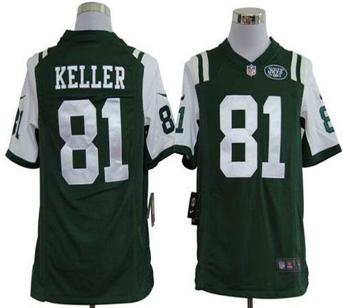 Jerseys Factory Cheap Nike Jets #81 Dustin Keller Green Team Col