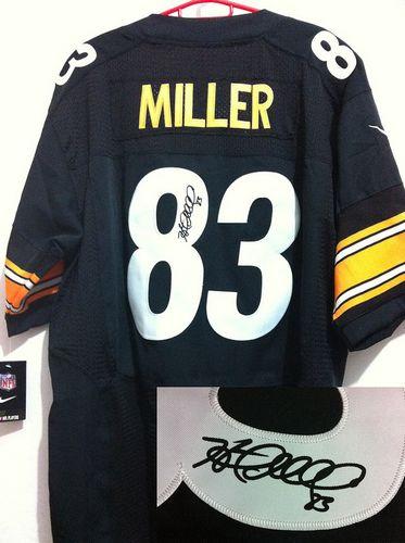 Jerseys Factory Cheap Nike Steelers #83 Heath Miller Black Team
