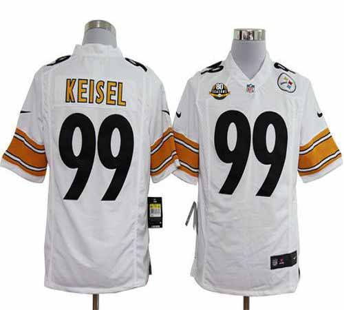 Jerseys Factory Cheap Nike Steelers #99 Brett Keisel White With