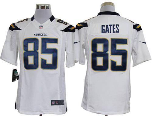 Jerseys Factory Cheap Nike Chargers #85 Antonio Gates White Men'