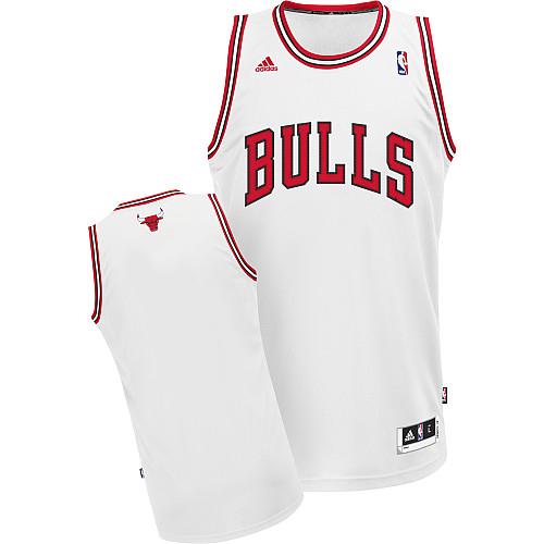Jerseys Factory Cheap Revolution 30 Bulls Blank White Embroidere