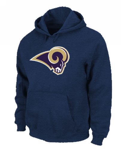 Jerseys Factory Cheap St.Louis Rams Logo Pullover Hoodie Dark Bl